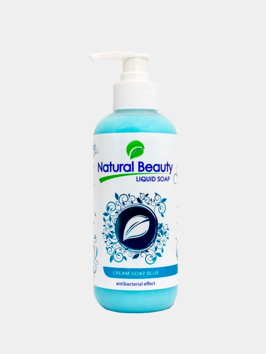 Жидкое мыло Natural Beauty с антибактериальным эффектом, голубое, 300 гр