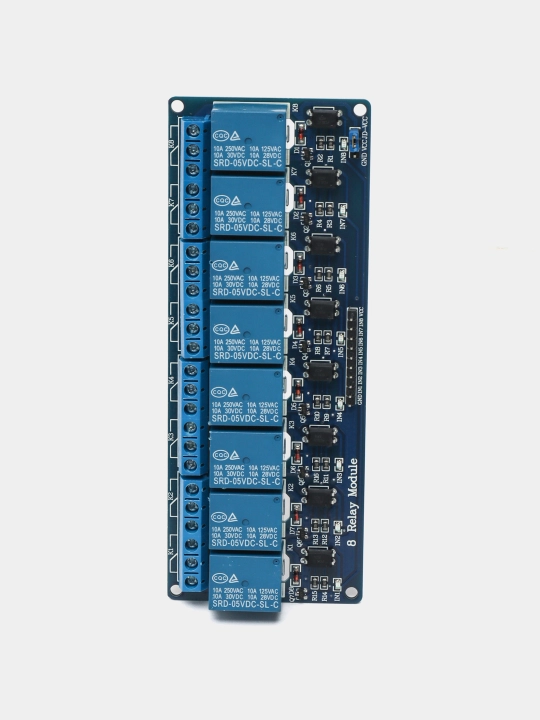 8 канальный релейный модуль c LED 5/12 в - 
