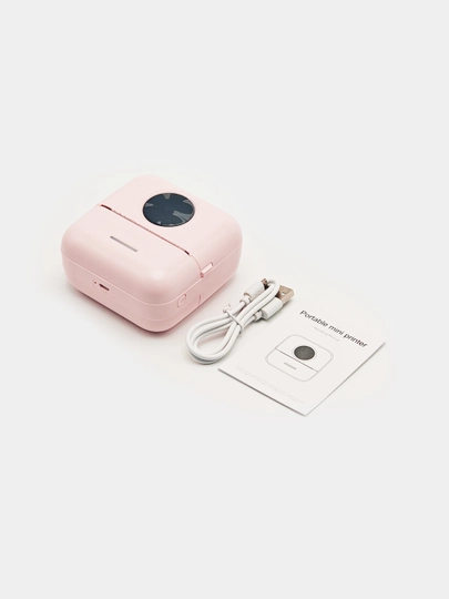 Mini termoprinter Bluetooth portativ oq Android iOS telefon uchun siyohsiz chop etish 5