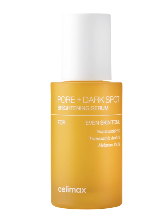 Teri rangi va relyefini tekislash uchun Celimax Pore+Dark Spot Brightening Serum zardobi