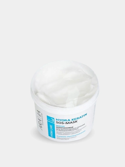 Маска кератиновая для питания и увлажнения волос Hydra Keratin SOS-Mask, Aravia, 550 мл