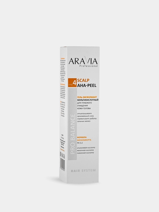 Гель мультикислотный для глубокого очищения кожи головы Scalp AHA-Peel, Aravia, 150 мл