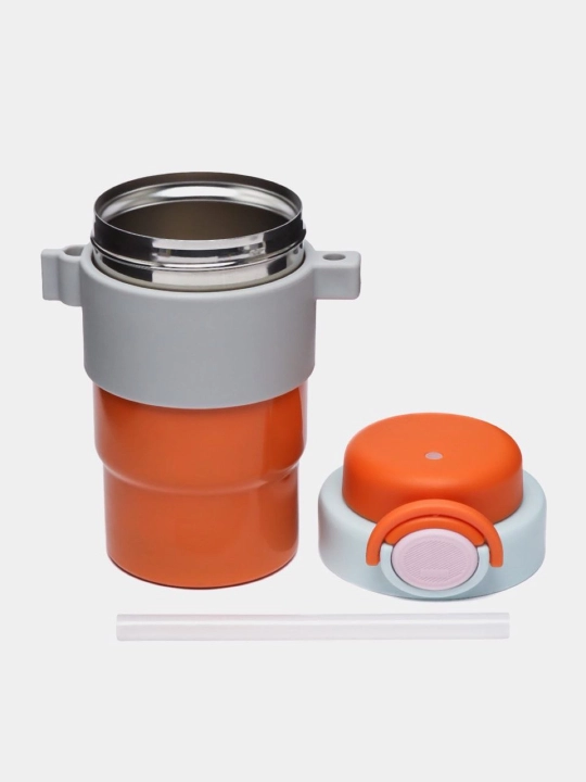 Termokrujka, termos bolalar uchun  trubochkali, 500 ml