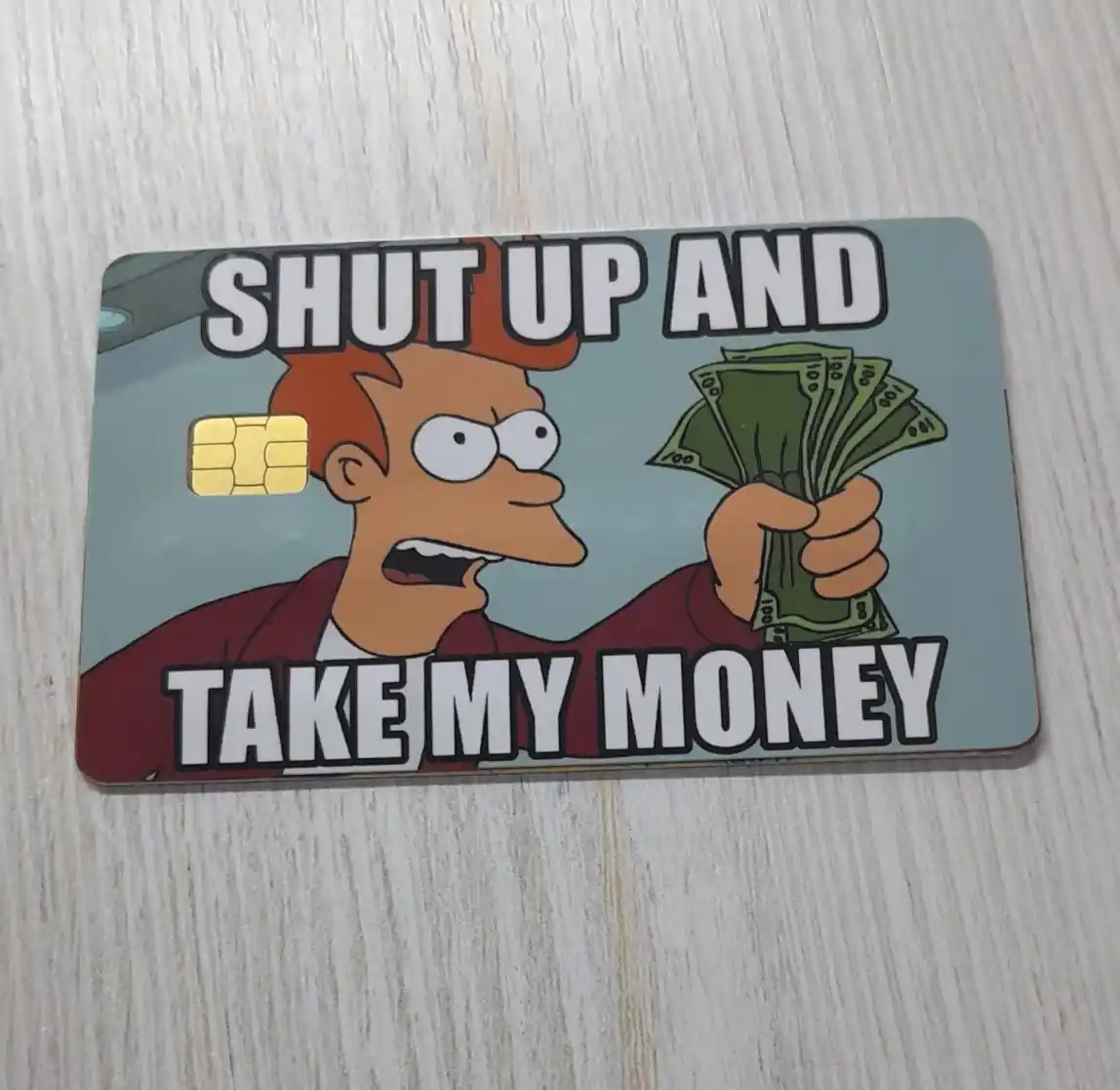 Bank kartasi va chipta uchun stikerlar, memlar, Janob bin, Simpsonlar