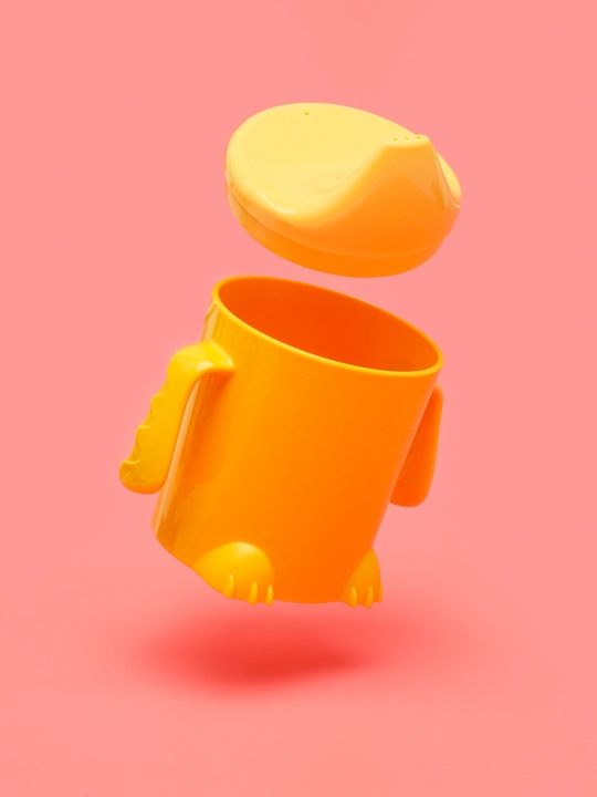 Поильник детский с ручками, твердый носик Plast Team Me Hello, Dino, 270 мл