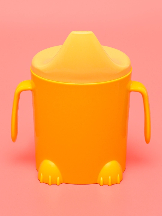 Поильник детский с ручками, твердый носик Plast Team Me Hello, Dino, 270 мл