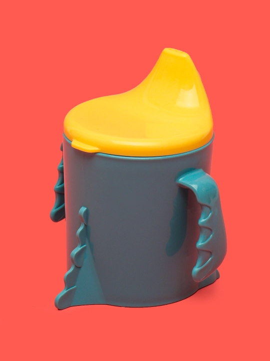 Поильник детский с ручками, твердый носик Plast Team Me Hello, Dino, 270 мл