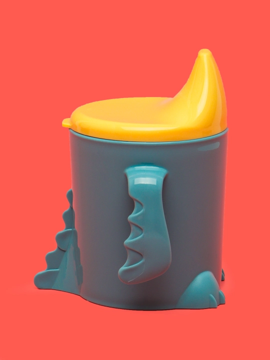 Поильник детский с ручками, твердый носик Plast Team Me Hello, Dino, 270 мл