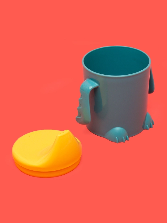 Поильник детский с ручками, твердый носик Plast Team Me Hello, Dino, 270 мл