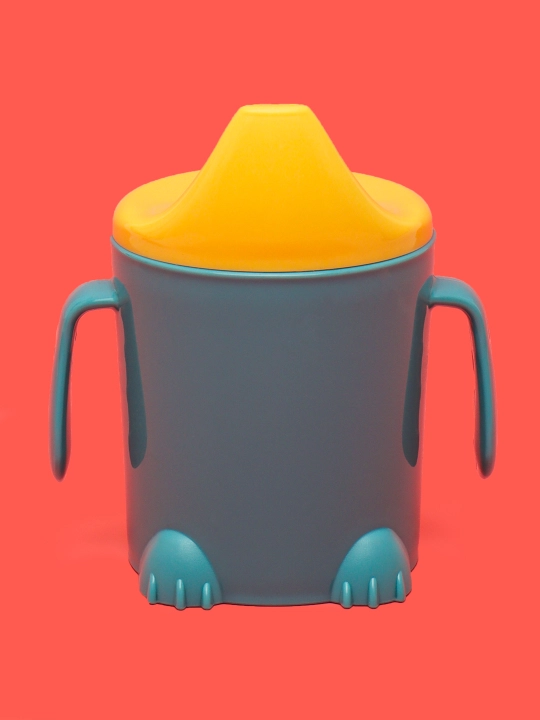 Поильник детский с ручками, твердый носик Plast Team Me Hello, Dino, 270 мл