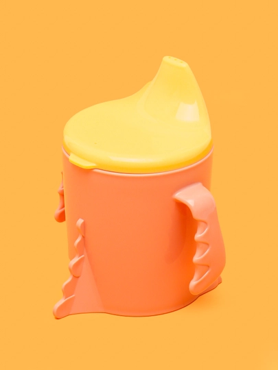 Поильник детский с ручками, твердый носик Plast Team Me Hello, Dino, 270 мл — PLASTRP-POILNI2-РОЗОВ