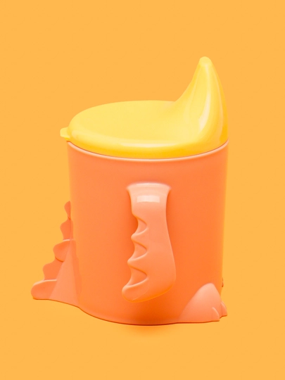 Поильник детский с ручками, твердый носик Plast Team Me Hello, Dino, 270 мл — PLASTRP-POILNI2-РОЗОВ