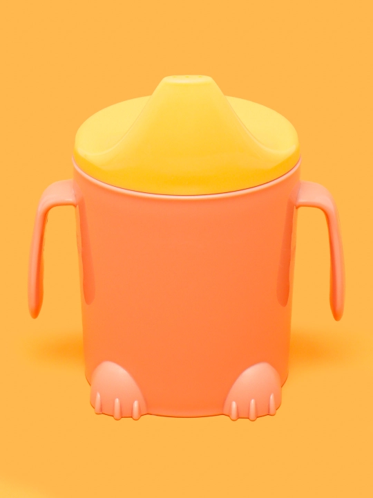 Поильник детский с ручками, твердый носик Plast Team Me Hello, Dino, 270 мл