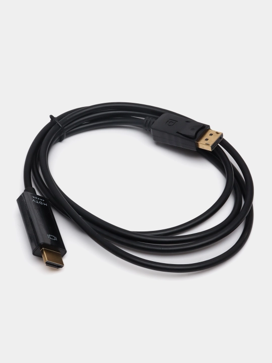 DisplayPort-HDMI kabel 4K 30 Hz, 1,8 m, monitor va kompyuter uchun