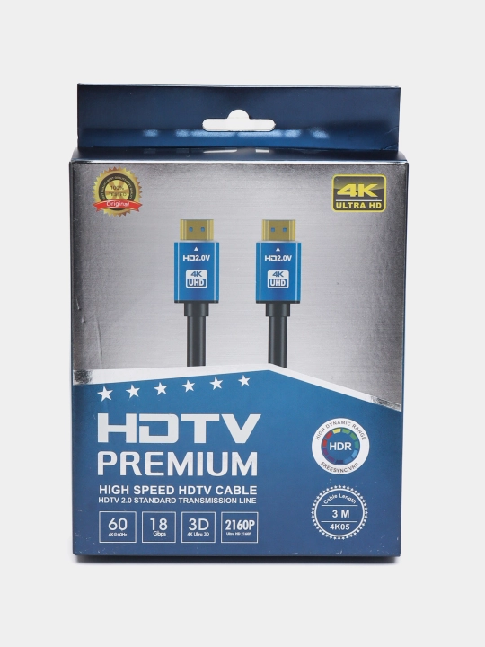 HDMI кабель 4K 60 Гц для монитора, телевизора, компьютера и проектора