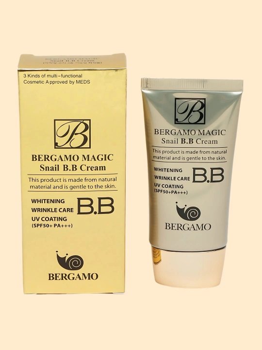 Увлажняющий BB-крем с муцином улитки BERGAMO Magic, CROME Snail BB SPF 50+, 50 мл