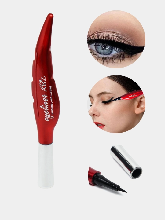 Профессиональная подводка-фломастер Eyeliner ABZ, для глаз, водостойкая, черная - 