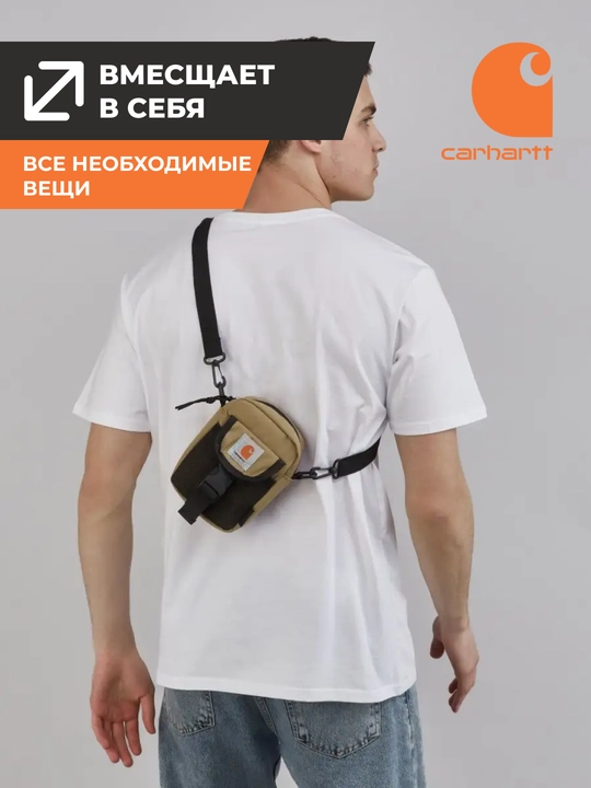 Сумка Carhartt Wip, через плечо, универсальная, унисекс, вельветовая, на ремне