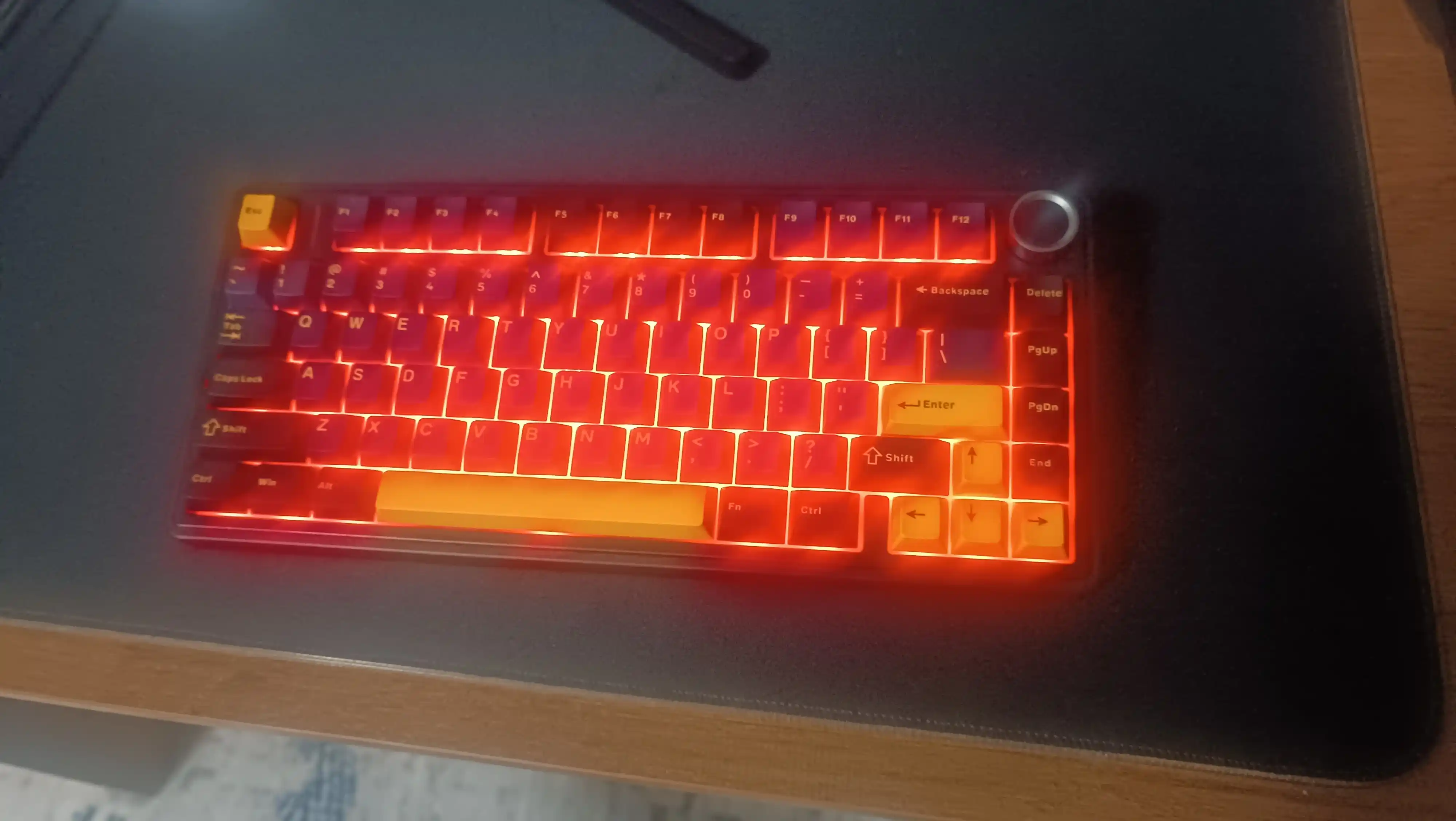 Aula F75 Simsiz + Bluetooth HotSwap, mexanik, o‘yin klaviaturasi, RGB, qora