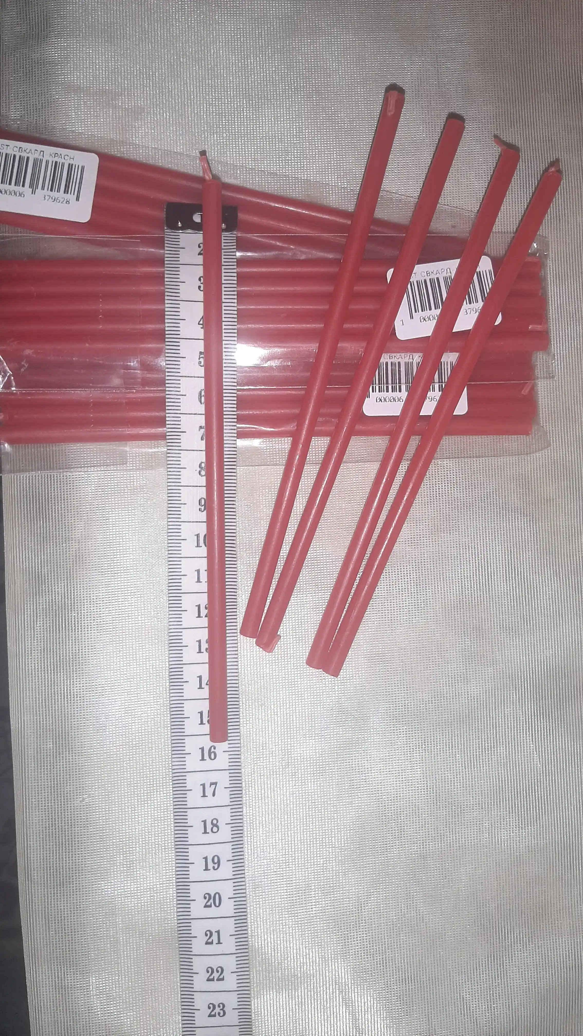 Sham qalamlari, asal mumi, 5 dona to'plam, uzunligi 15,5 sm