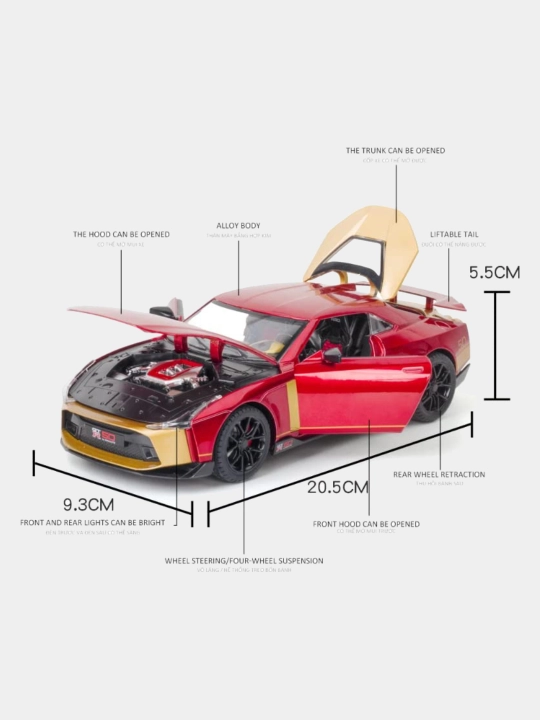 Metall avtomobil, Nissan GT-R50 1:24