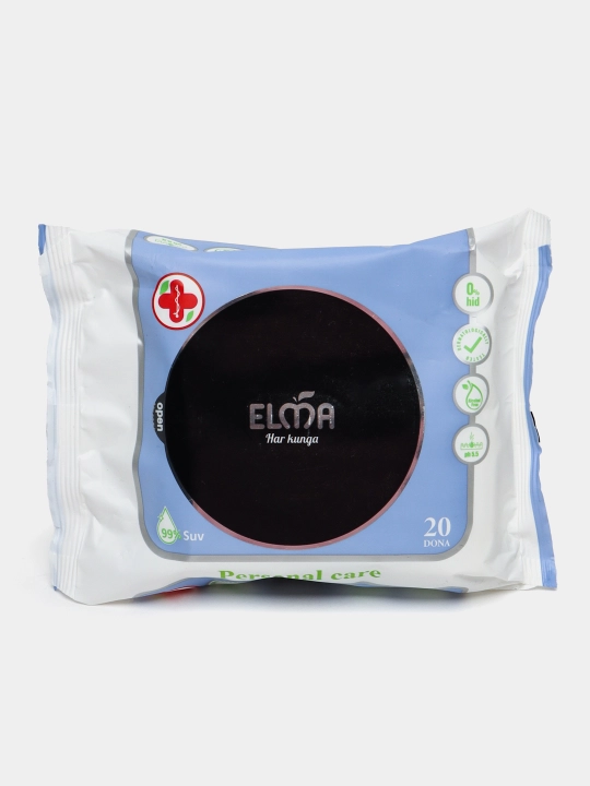 Elma nam salfetkalari, atir hidli, 20 dona