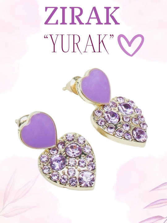 Серьги женские в форме сердца