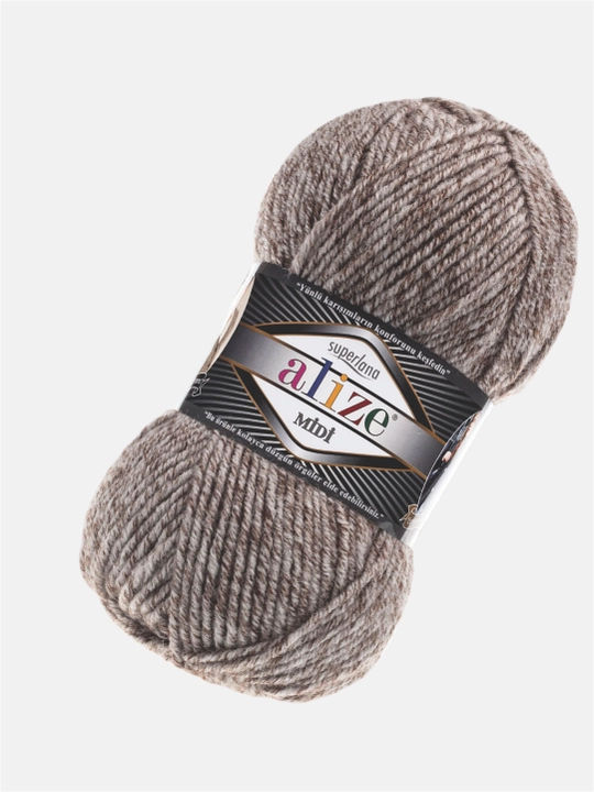 Нить для вязания Alize Superlana Midi, 25% шерсть, 75% акрил, 100 г, 170 м