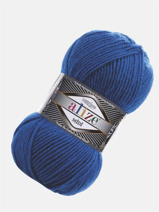 Нить для вязания Alize Superlana Midi, 25% шерсть, 75% акрил, 100 г, 170 м