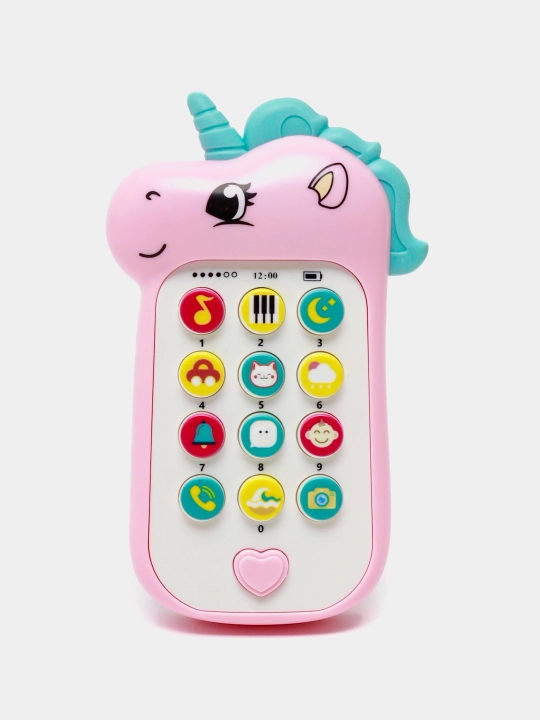 Игрушечный телефон с музыкой, развивающий, детский