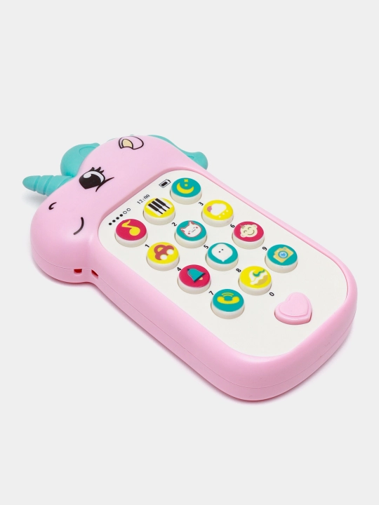 Игрушечный телефон с музыкой, развивающий, детский