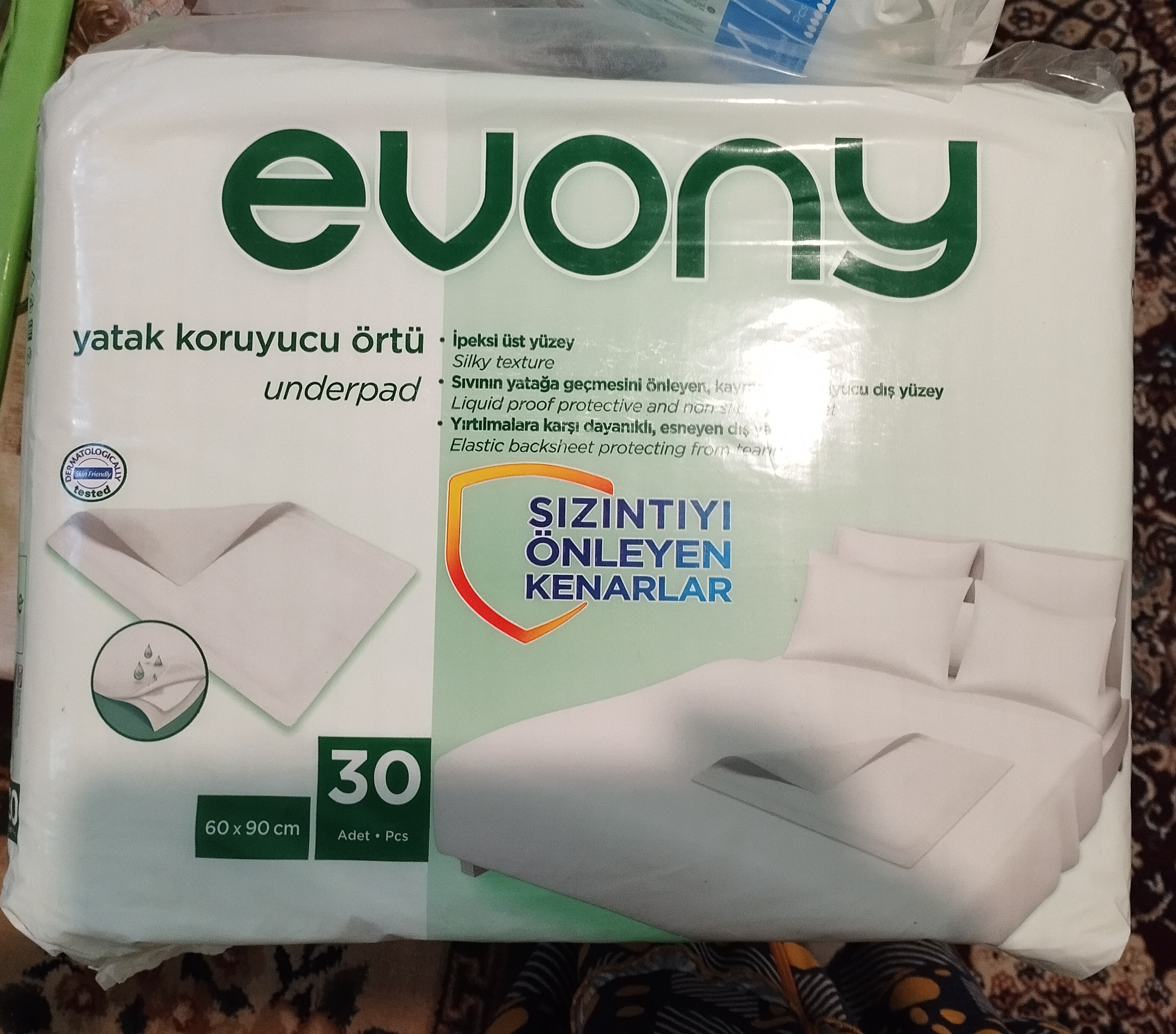Пеленки для взрослых Evony, 90 * 60 см 30 штук