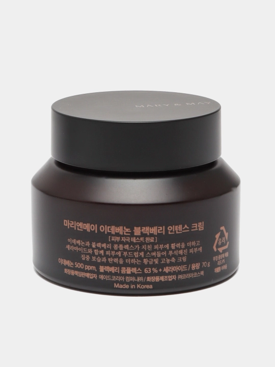 Idibenon va maymunjonli qarishga qarshi krem MARY&MAY Idebenone Blackberry Intense Cream