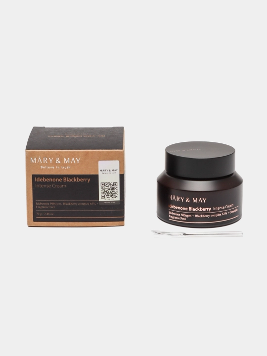Idibenon va maymunjonli qarishga qarshi krem MARY&MAY Idebenone Blackberry Intense Cream