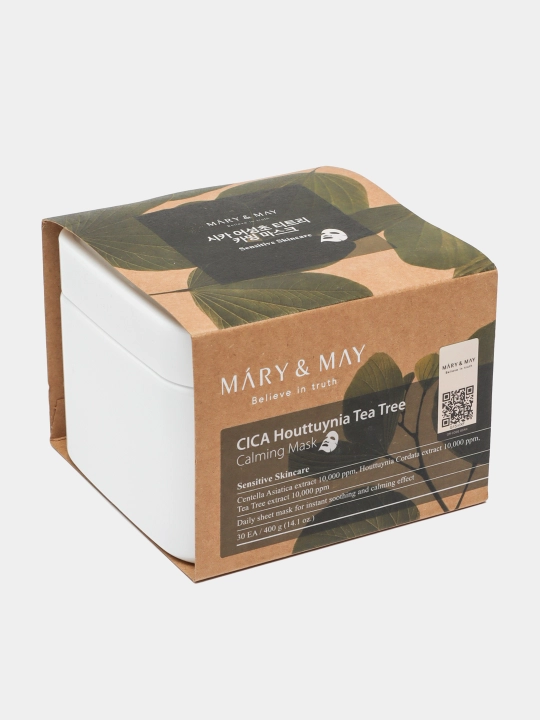Набор масок с центеллой для чувствительной кожи Mary&May Cica Houttuynia Tea Tree Calming - 