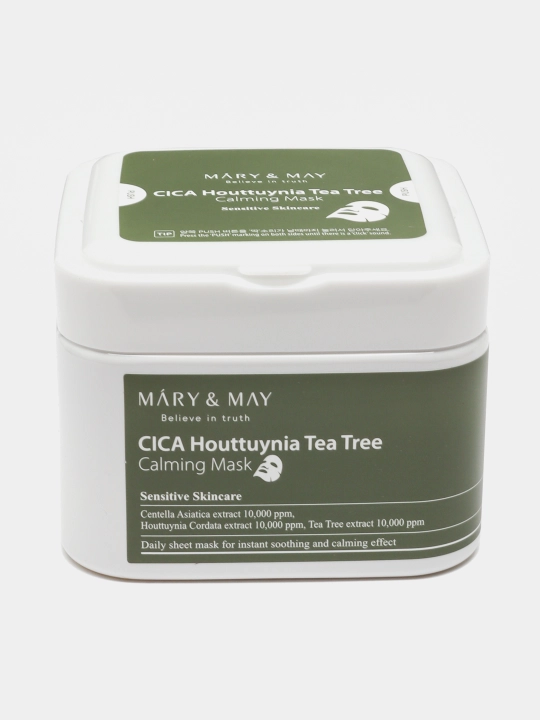 Набор масок с центеллой для чувствительной кожи Mary&May Cica Houttuynia Tea Tree Calming