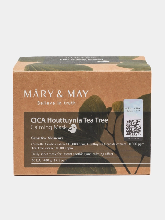 Набор масок с центеллой для чувствительной кожи Mary&May Cica Houttuynia Tea Tree Calming