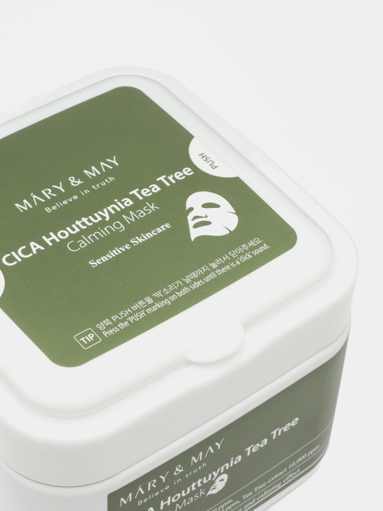 Набор масок с центеллой для чувствительной кожи Mary&May Cica Houttuynia Tea Tree Calming