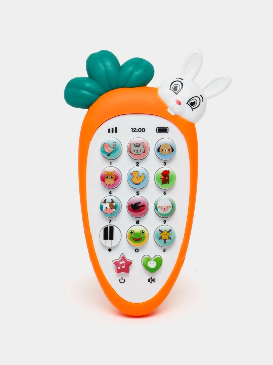 Игрушечный телефон с музыкой, развивающий, детский