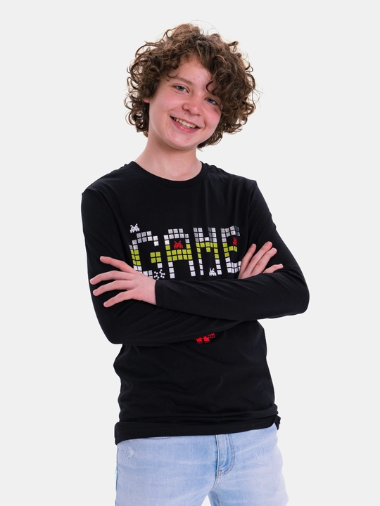 Детский лонгслив для мальчиков, 8-16 лет NEO, кофта с длинным рукавом