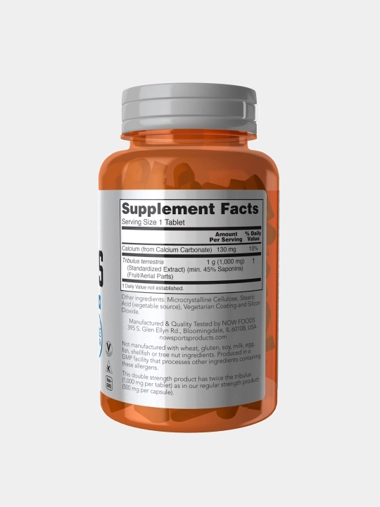 Таблетки для укрепления организма NOW Foods, Sports, Tribulus, якорцы, 1000 мг, Халяль