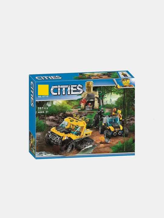 Конструктор Детский CITIES 10710 "Миссия Исследование джунглей" 397 деталей - 