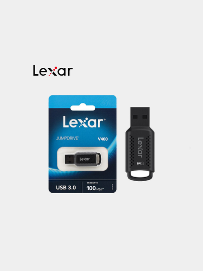 Портативный носитель Lexar, V 400, USB 3.0, 64Gb