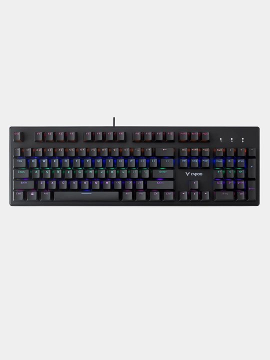 Игровая механическая клавиатура Rapoo с RGB подсветкой, для компьютера, 3х цветов