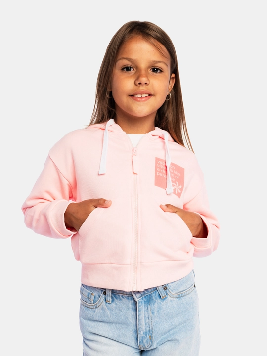 Qiz bolalar uchun NEO zip-up xudi, futerdan tayyorlangan kofta 8-16 yosh
