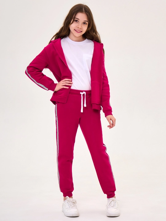Qiz bolalar uchun NEO zip-up xudi, futerdan tayyorlangan kofta 8-16 yosh