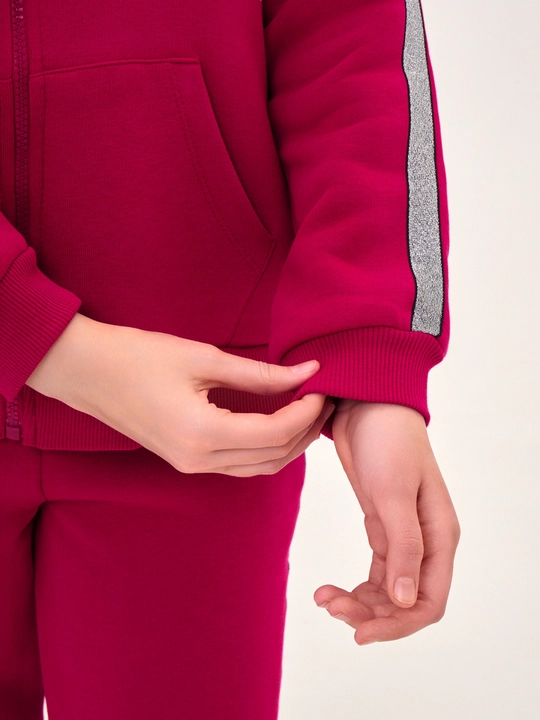 Qiz bolalar uchun NEO zip-up xudi, futerdan tayyorlangan kofta 8-16 yosh