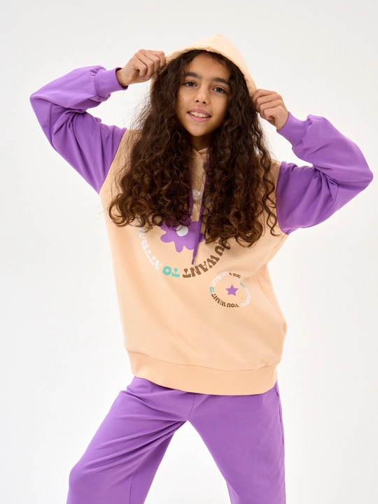 Qiz bolalar uchun NEO zip-up xudi, futerdan tayyorlangan kofta 8-16 yosh