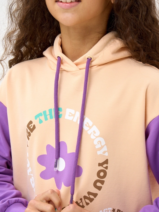 Qiz bolalar uchun NEO zip-up xudi, futerdan tayyorlangan kofta 8-16 yosh