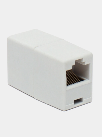 Проходной LAN адаптер RJ45, соединительная муфта сетевого и интернет кабеля - 